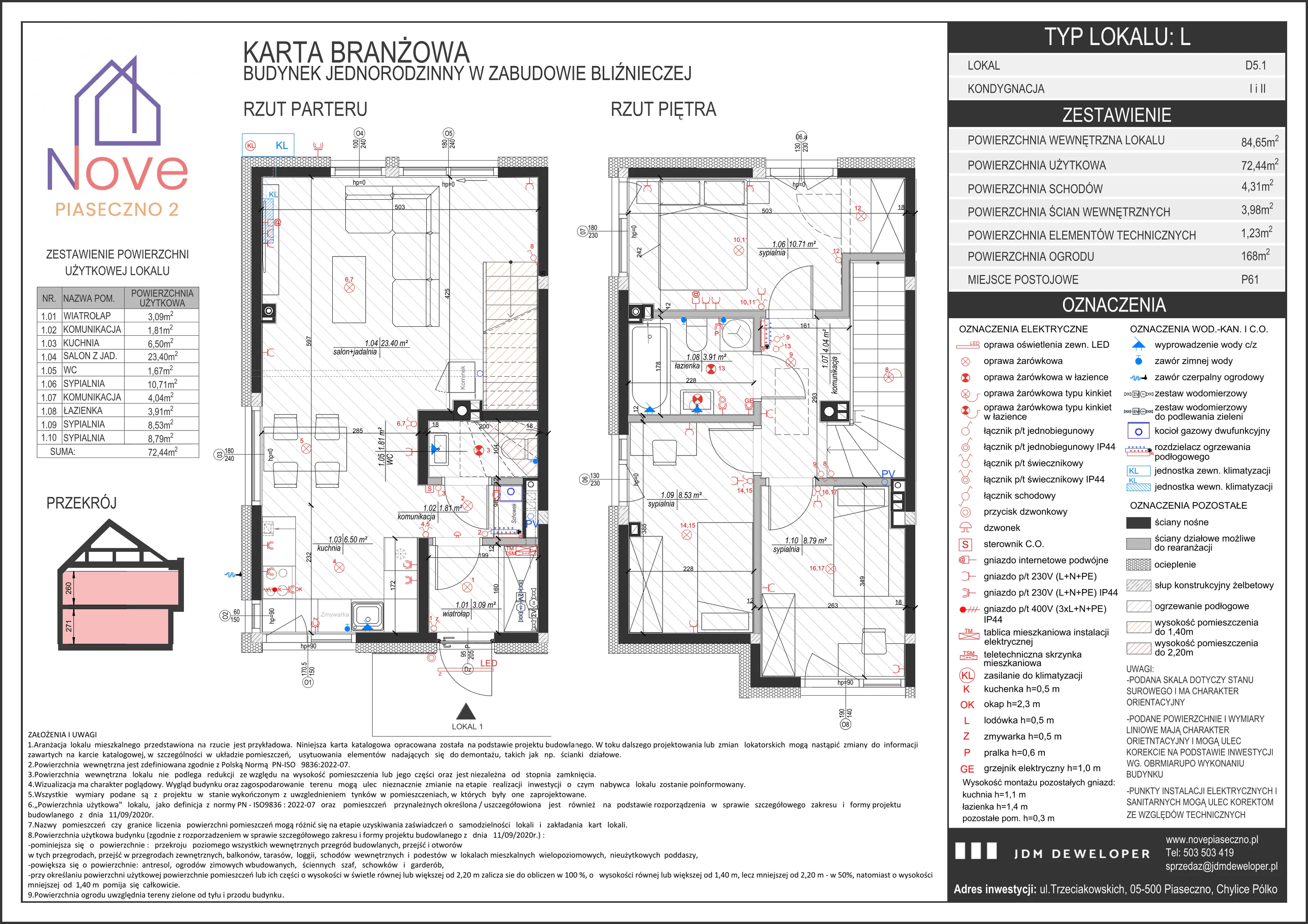 Dom 85,00 m², oferta nr D5.1, Domy Nove Piaseczno 2, Chylice-Pólko, ul. Trzeciakowskich