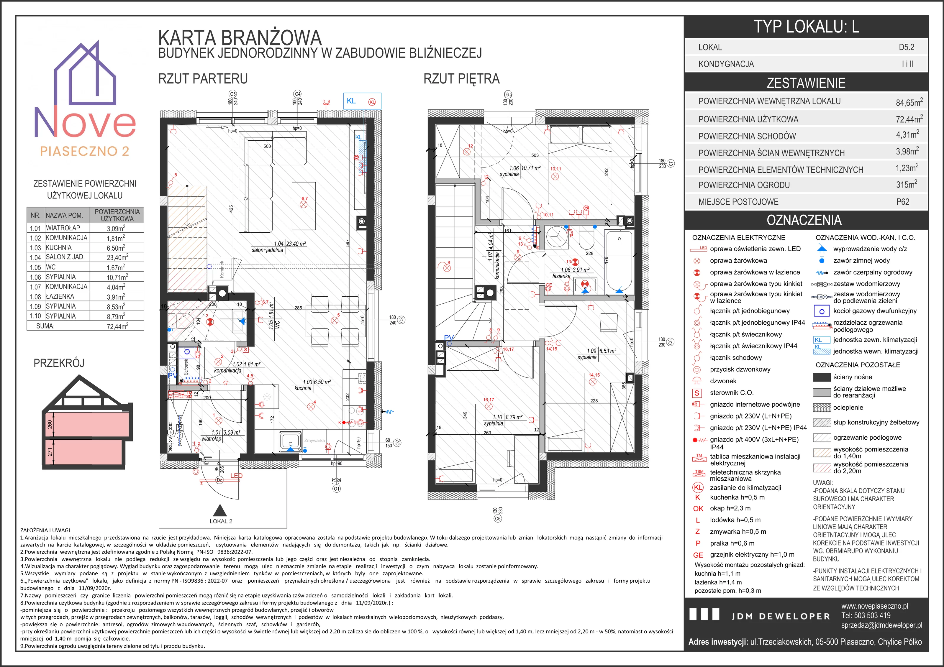 Dom 85,00 m², oferta nr D5.2, Domy Nove Piaseczno 2, Chylice-Pólko, ul. Trzeciakowskich