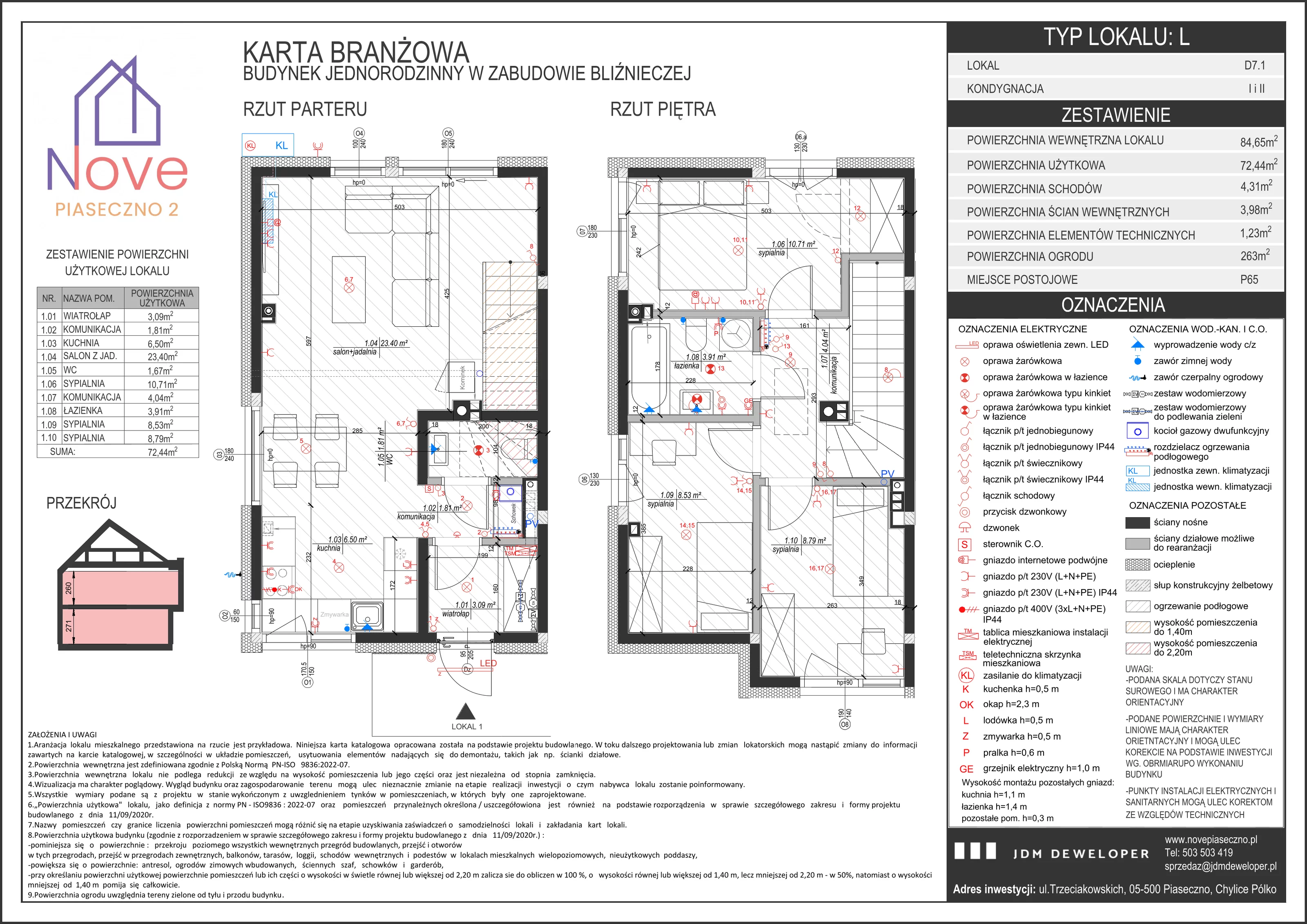 Dom 85,00 m², oferta nr D7.1, Domy Nove Piaseczno 2, Chylice-Pólko, ul. Trzeciakowskich