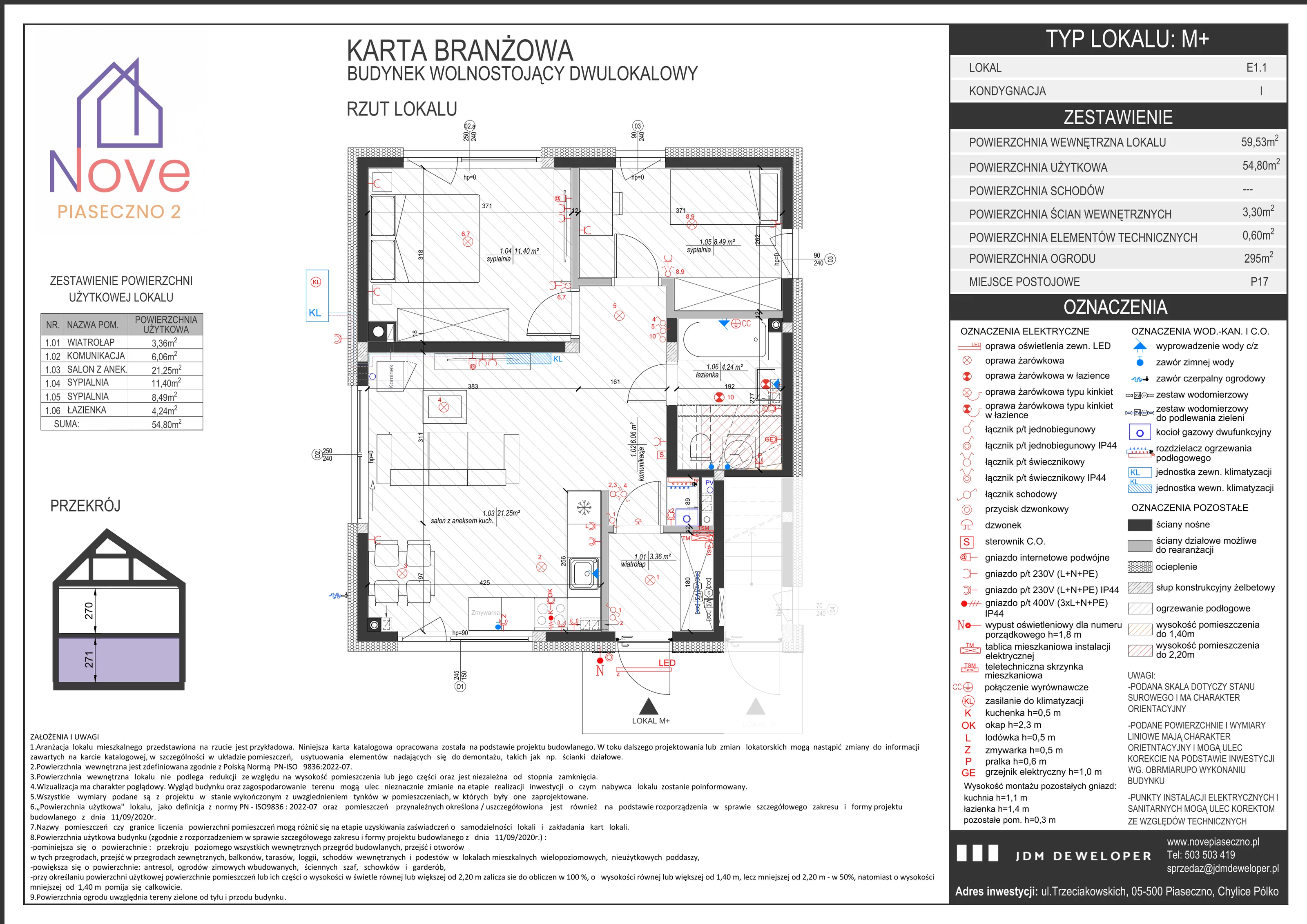 3 pokoje, mieszkanie 59,53 m², parter, oferta nr E1.1, Nove Piaseczno 2 Zadanie E, Chylice-Pólko, ul. Trzeciakowskich