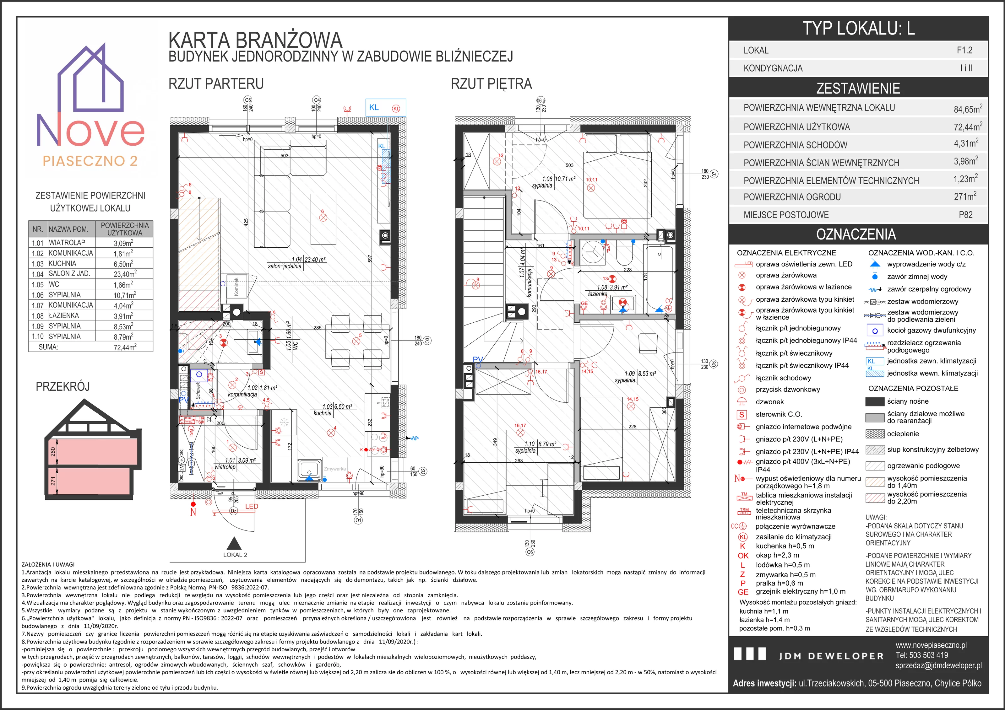 Dom 84,65 m², oferta nr F1.2, Domy Nove Piaseczno 2, Chylice-Pólko, ul. Trzeciakowskich