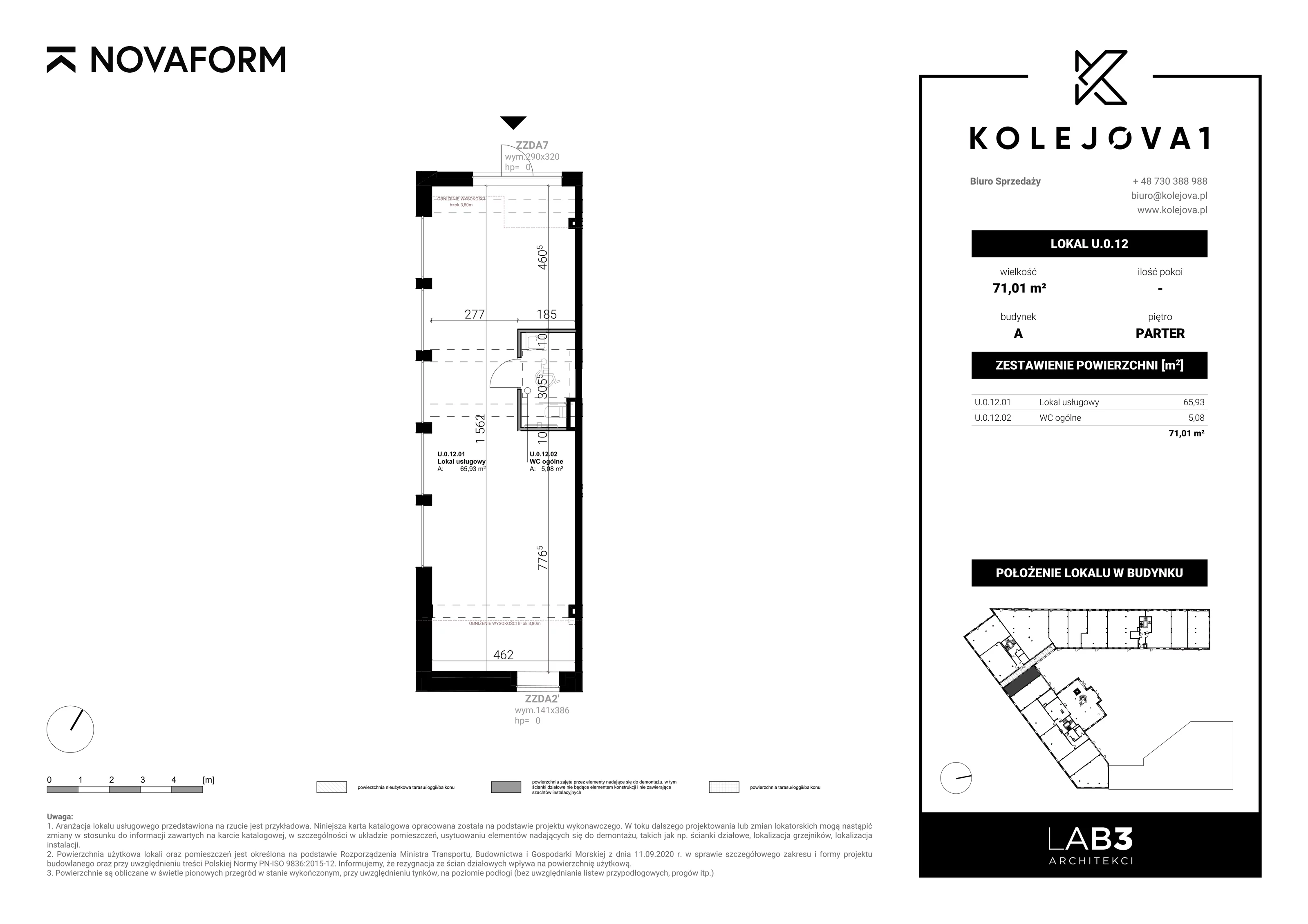 Lokal użytkowy 105,50 m², oferta nr U-0-13, Kolejova 1 - lokale usługowe, Poznań, Grunwald, Łazarz, ul. Kolejowa 1/3