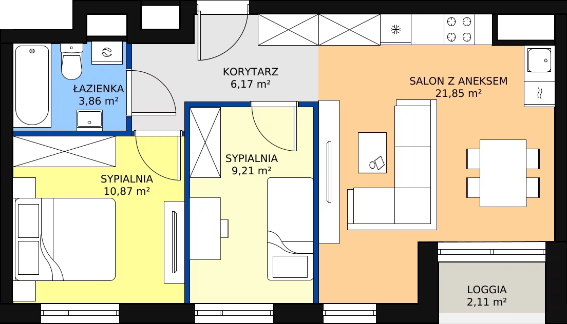 Zalety apartamentu 51.96 m², A_03_30