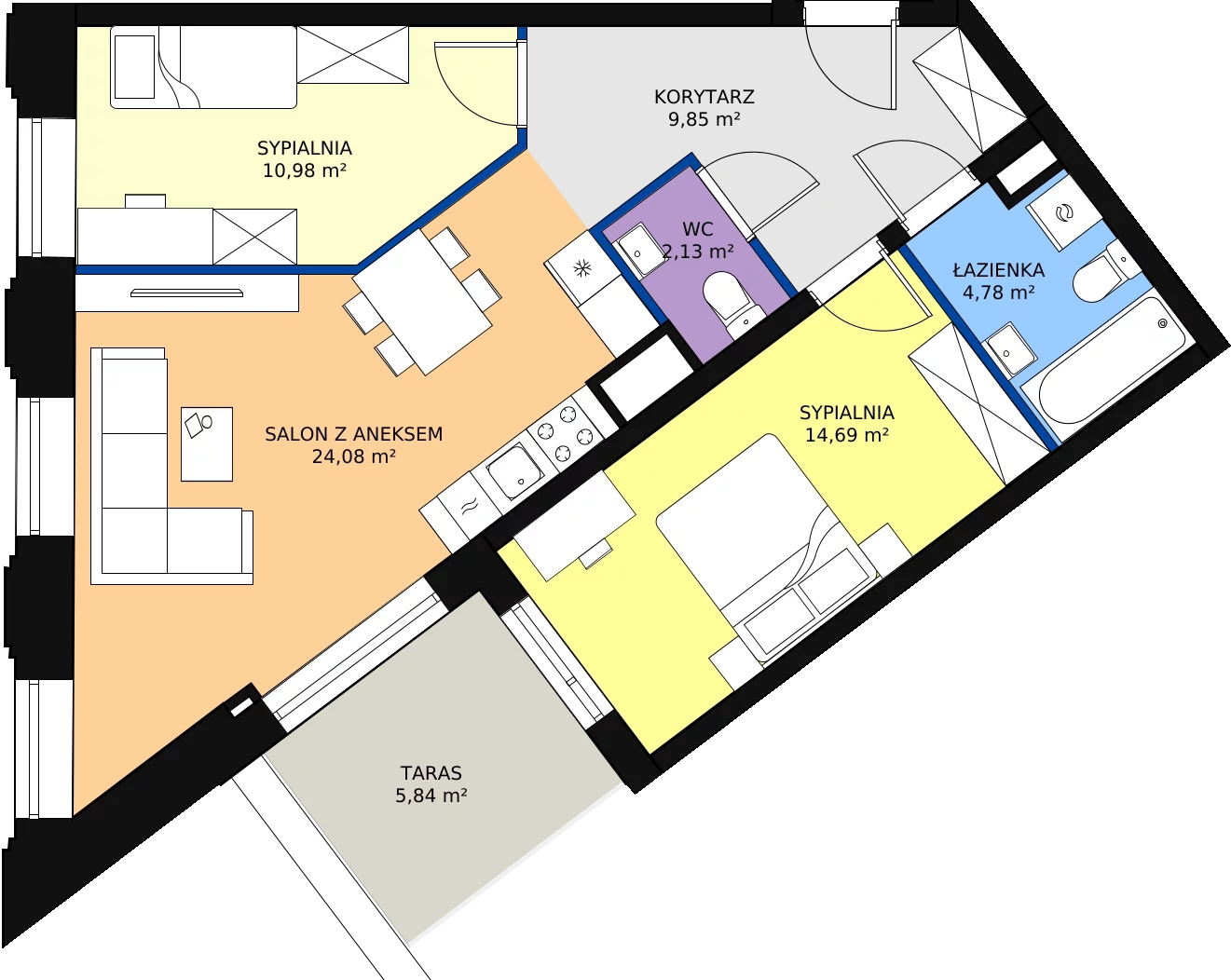 Zalety apartamentu 66.51 m², B_01_01