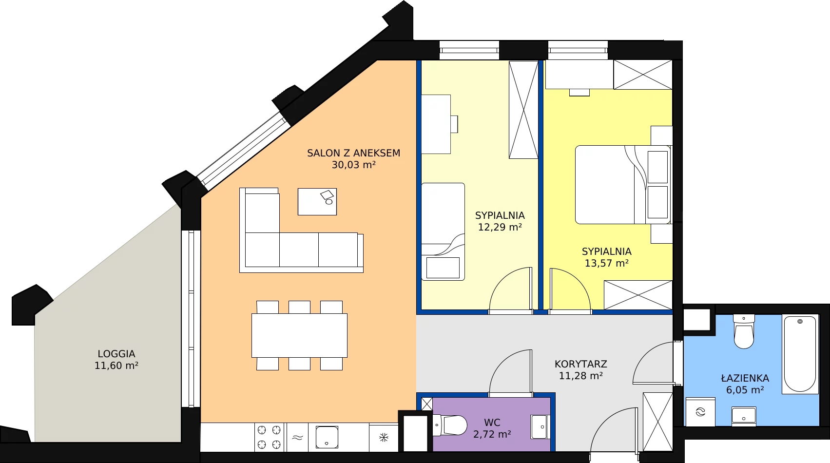 Zalety apartamentu 75.94 m², D_01_12