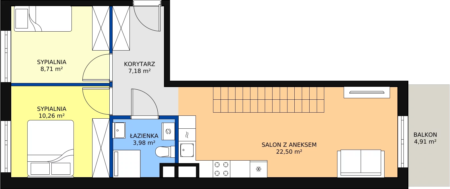 Zalety mieszkania 95.63 m², 2.D.2.1