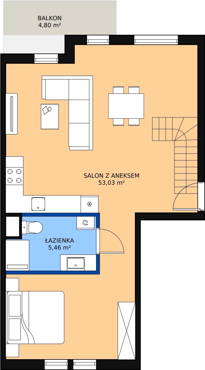 Zalety mieszkania 76.31 m², G1-12