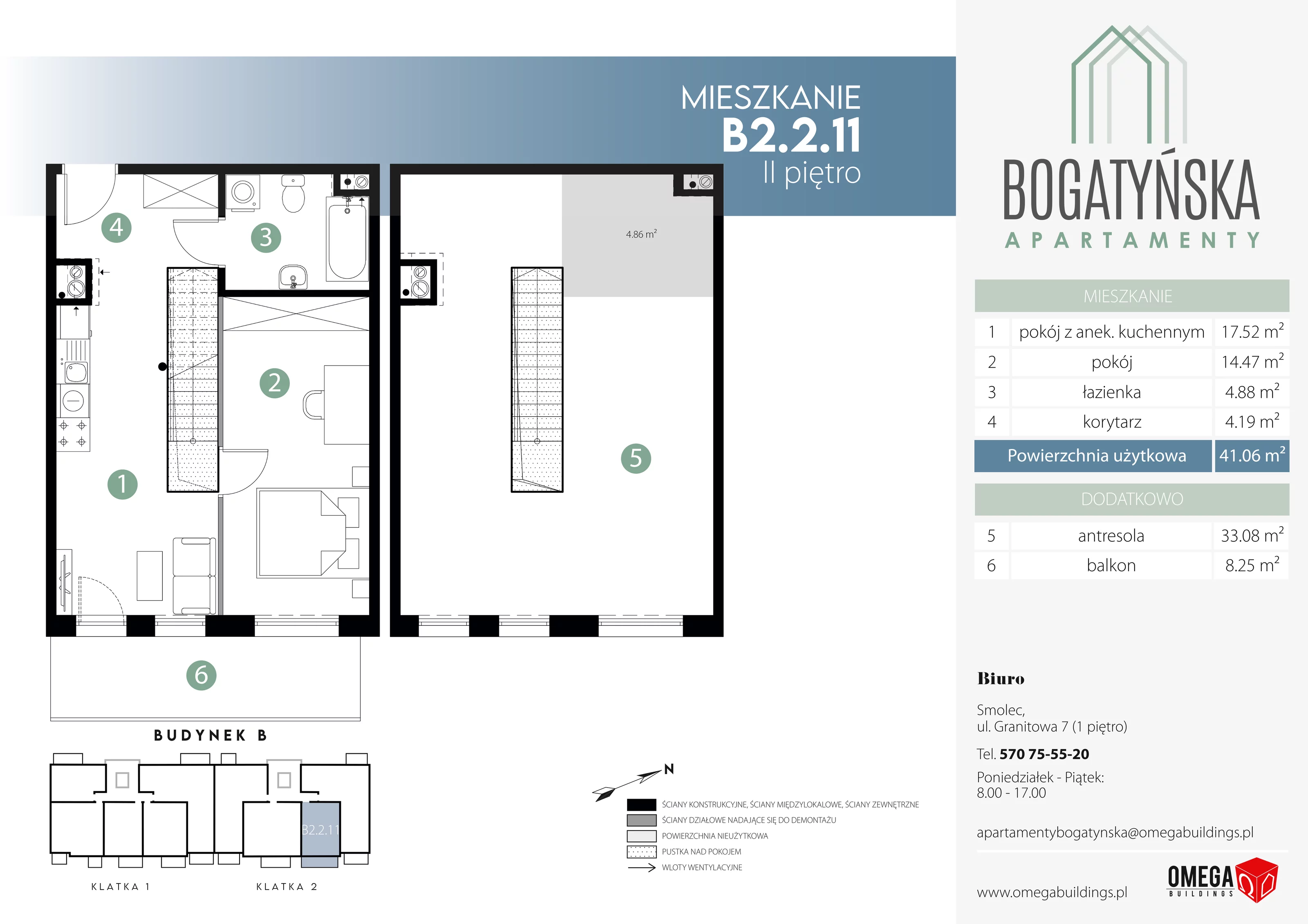 Mieszkanie 79,00 m², piętro 2, oferta nr B2.2.11, Bogatyńska Apartamenty, Wrocław, Maślice, Fabryczna, ul. Bogatyńska