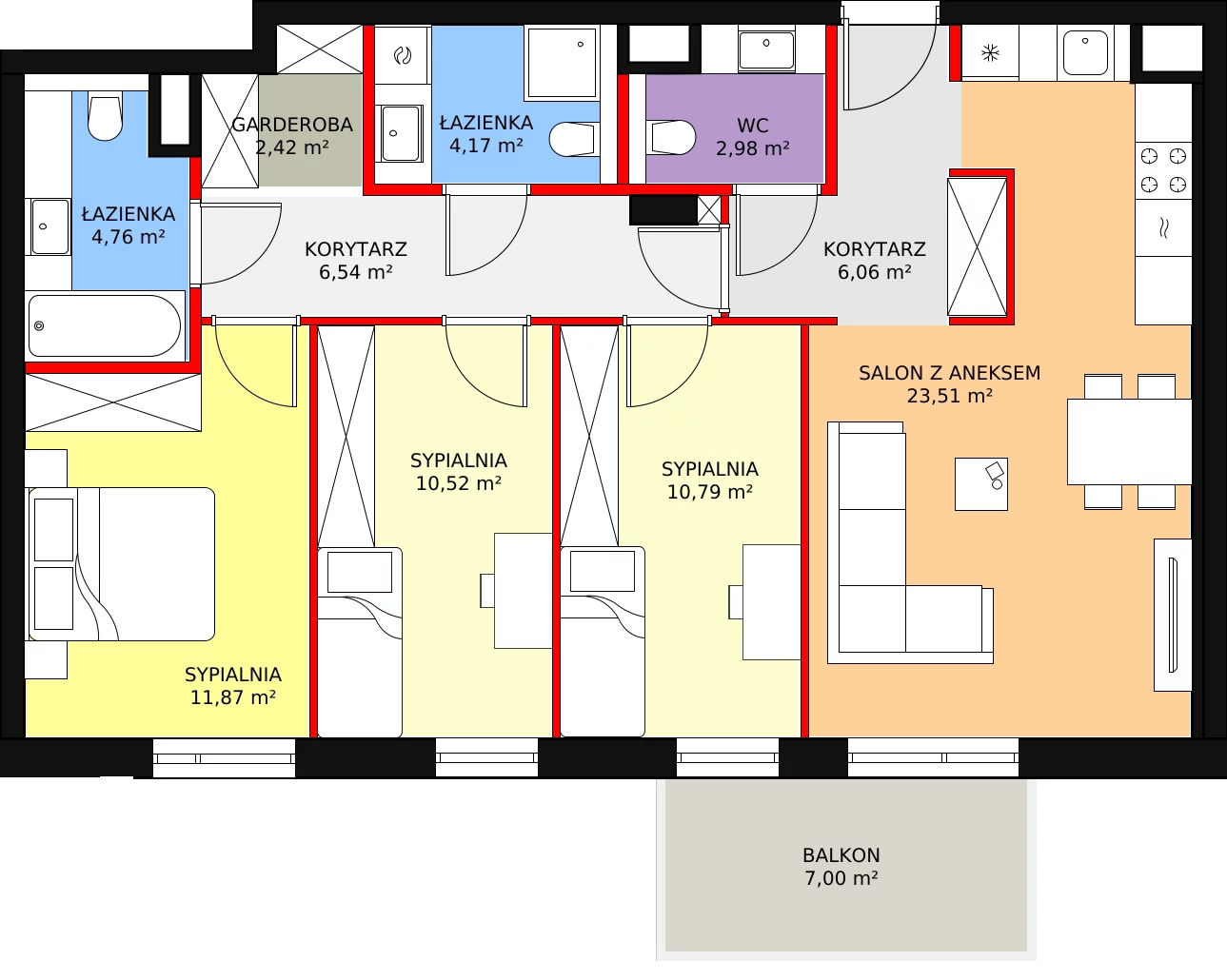 Apartament 84,03 m², piętro 2, oferta nr 17, Osiedle Terminus, Piastów, ul. Bodycha 122