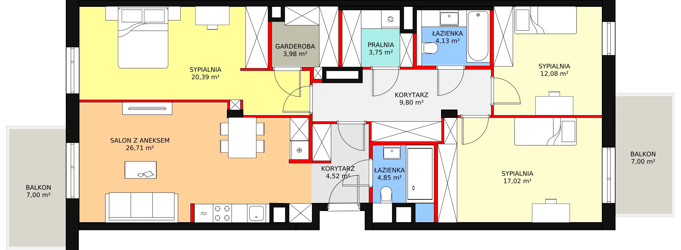 Apartament 106,90 m², piętro 2, oferta nr 16, Osiedle Terminus, Piastów, ul. Bodycha 122