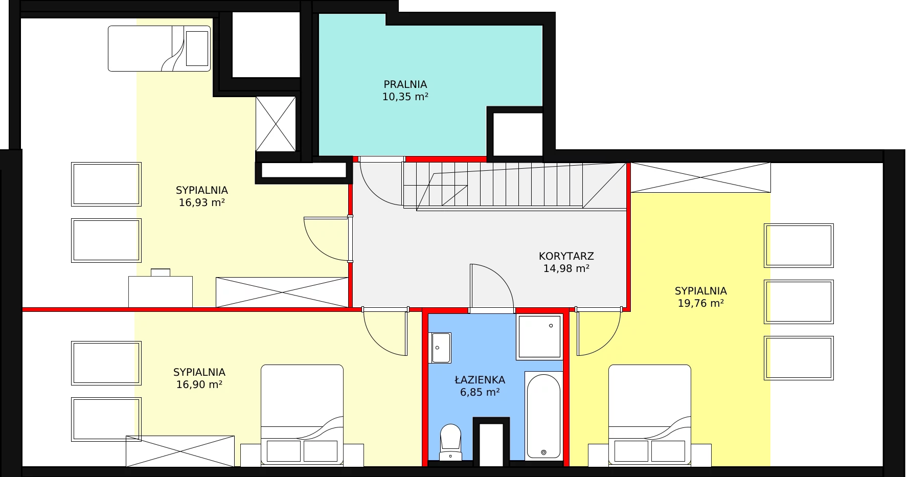 6 pokoi, apartament 179,39 m², piętro 4, oferta nr 51, Osiedle Terminus, Piastów, ul. Bodycha 122