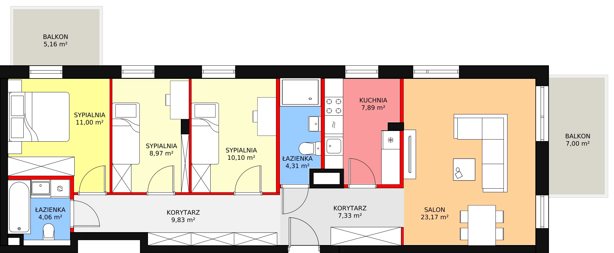 Apartament 86,62 m², piętro 2, oferta nr 41, Osiedle Terminus, Piastów, ul. Bodycha 122