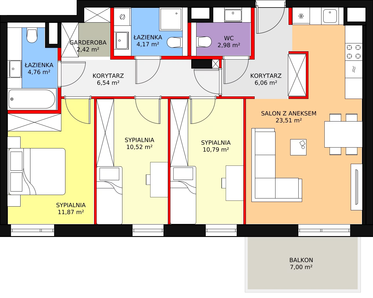 Apartament 83,57 m², piętro 3, oferta nr 22, Osiedle Terminus, Piastów, ul. Bodycha 122