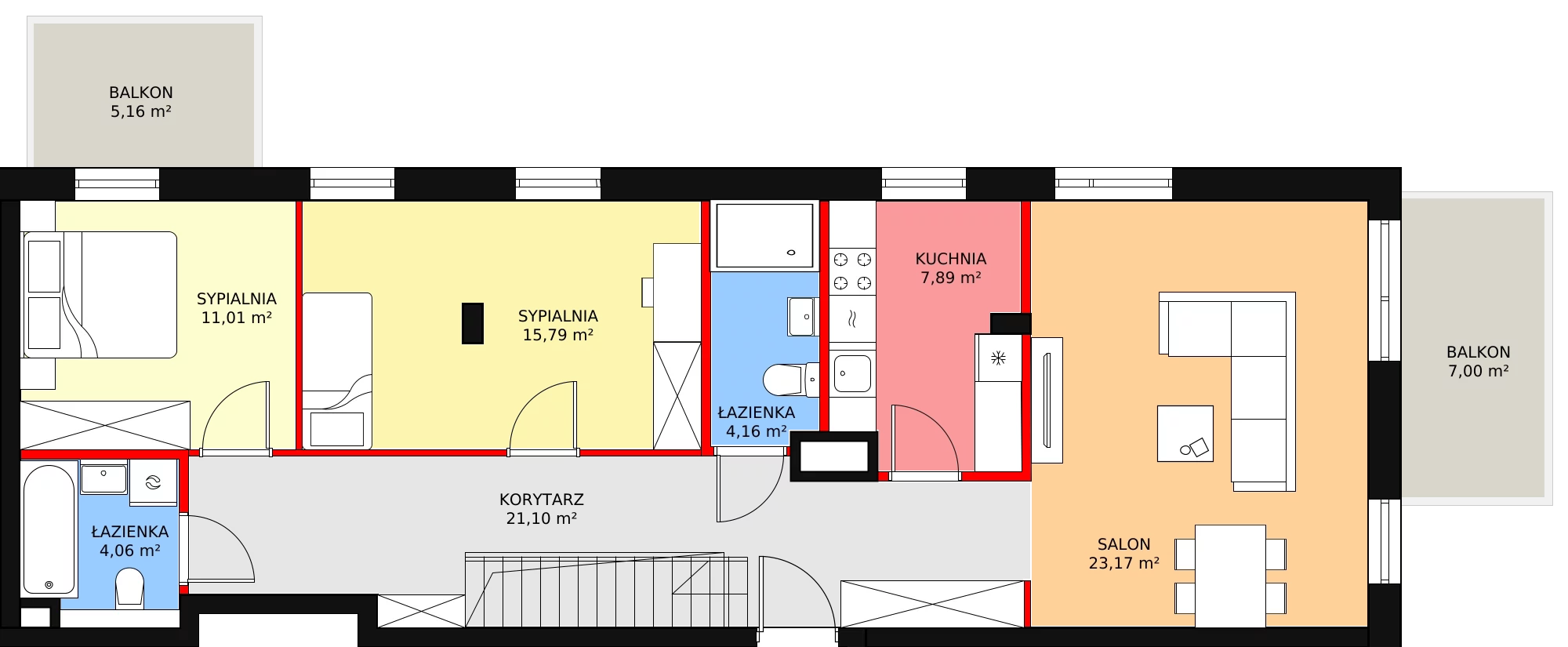 6 pokoi, apartament 154,16 m², piętro 4, oferta nr 53, Osiedle Terminus, Piastów, ul. Bodycha 122