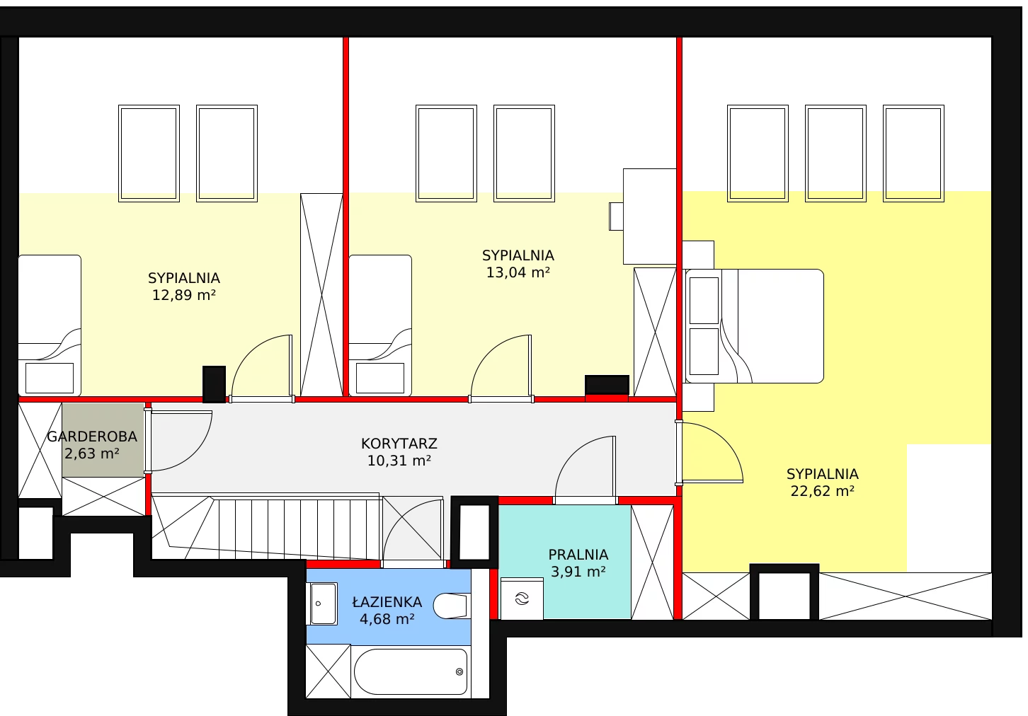 6 pokoi, apartament 168,27 m², piętro 4, oferta nr 24, Osiedle Terminus, Piastów, ul. Bodycha 122