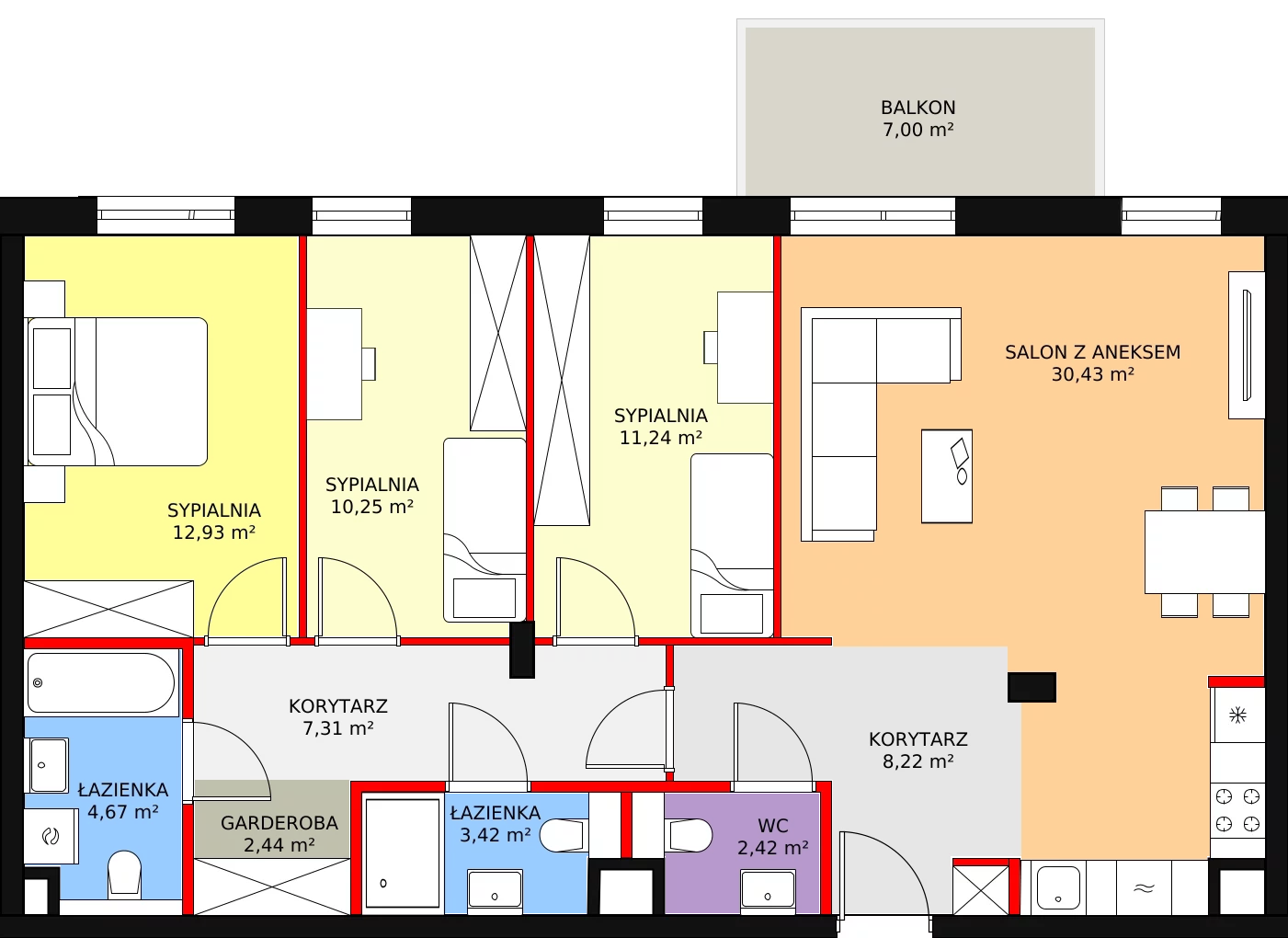 Apartament 93,31 m², piętro 2, oferta nr 15, Osiedle Terminus, Piastów, ul. Bodycha 122