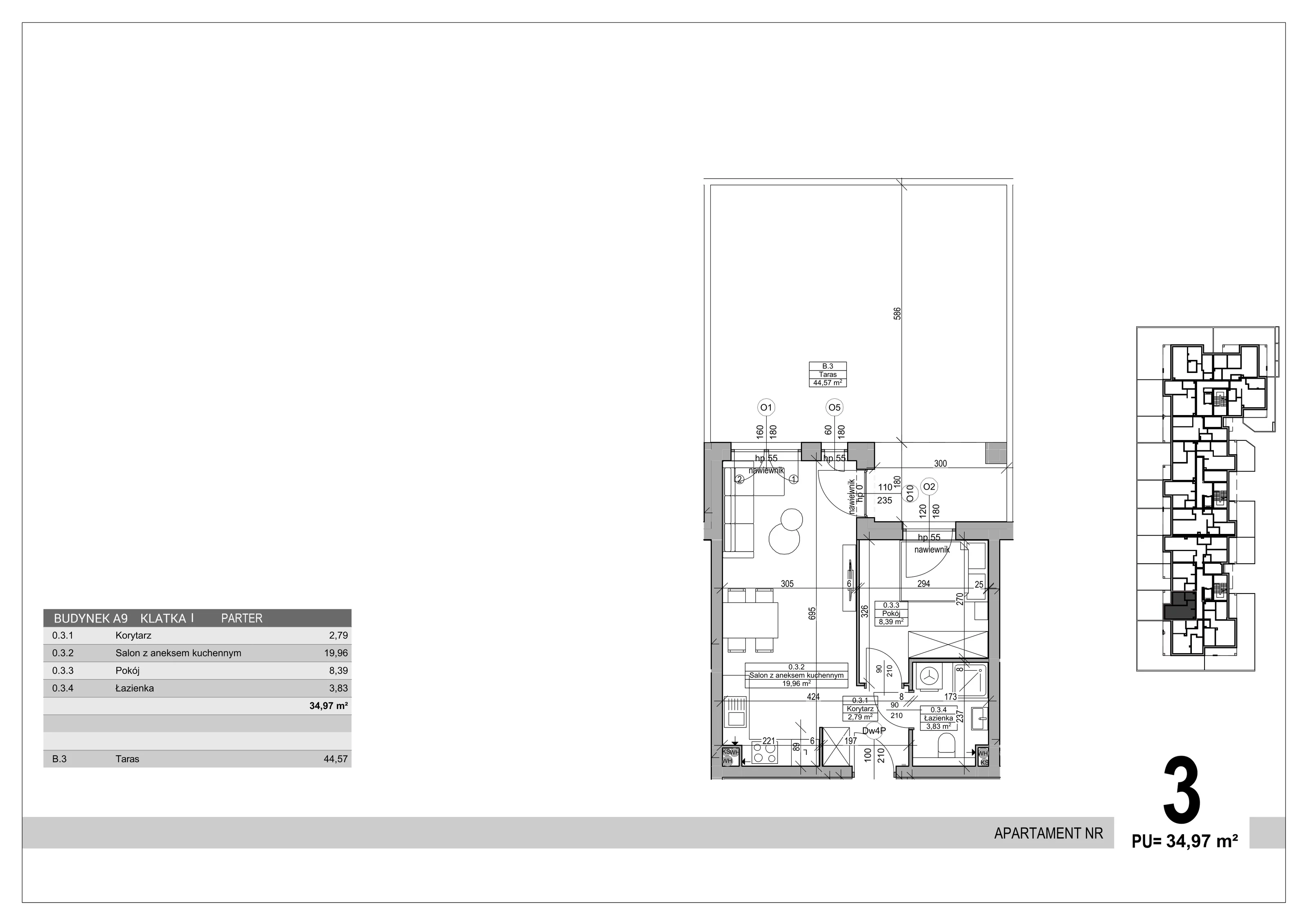 Apartament 34,97 m², parter, oferta nr 3, Sobola Biel - Budynek A9, Suwałki, ul. Aleksandry Piłsudskiej