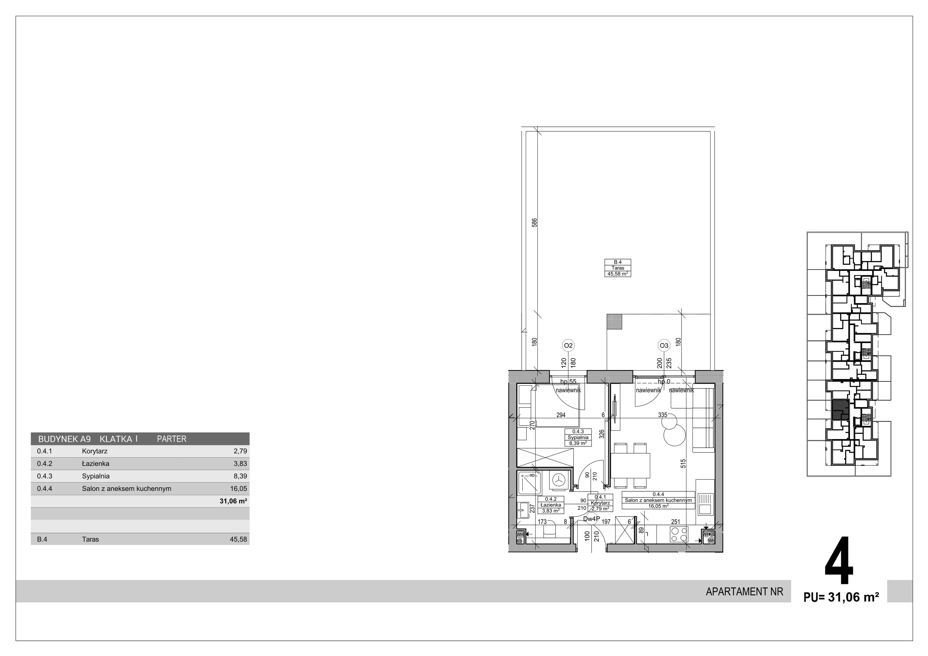 Apartament 31,06 m², parter, oferta nr 4, Sobola Biel - Budynek A9, Suwałki, ul. Aleksandry Piłsudskiej