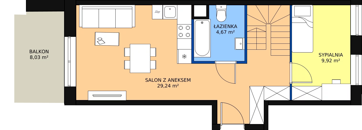 3 pokoje, apartament 81,88 m², piętro 4, oferta nr M-44, Ultra Marina, Ełk, Jeziorna, ul. bp. Edwarda Samsela 3