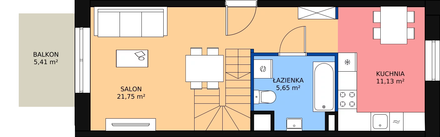 2 pokoje, apartament 69,95 m², piętro 4, oferta nr M-55, Ultra Marina, Ełk, Jeziorna, ul. bp. Edwarda Samsela 3