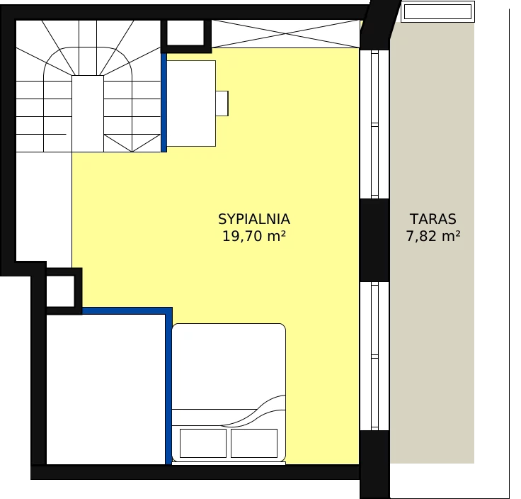 2 pokoje, apartament 55,08 m², piętro 4, oferta nr M-56, Ultra Marina, Ełk, Jeziorna, ul. bp. Edwarda Samsela 3