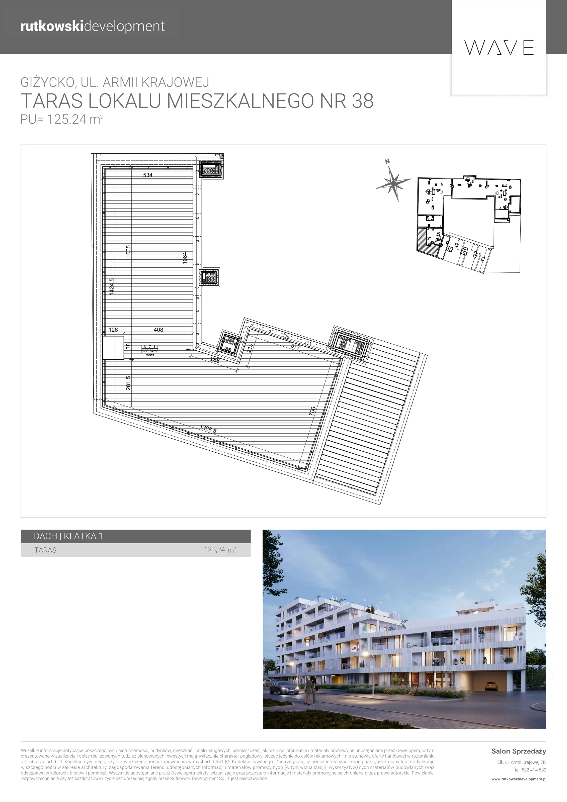 1 pokój, apartament 86,80 m², parter, oferta nr 38, Wave - Etap 2, Giżycko, ul. Armii Krajowej