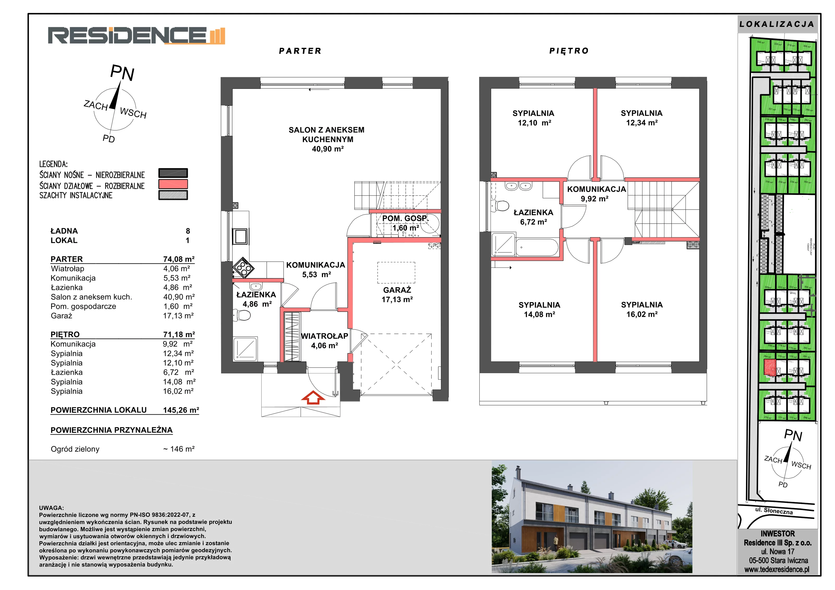 5 pokoi, mieszkanie 145,26 m², parter, oferta nr B8-L1, Apartamenty Przy Ładnej, Stara Iwiczna, ul. Ładna