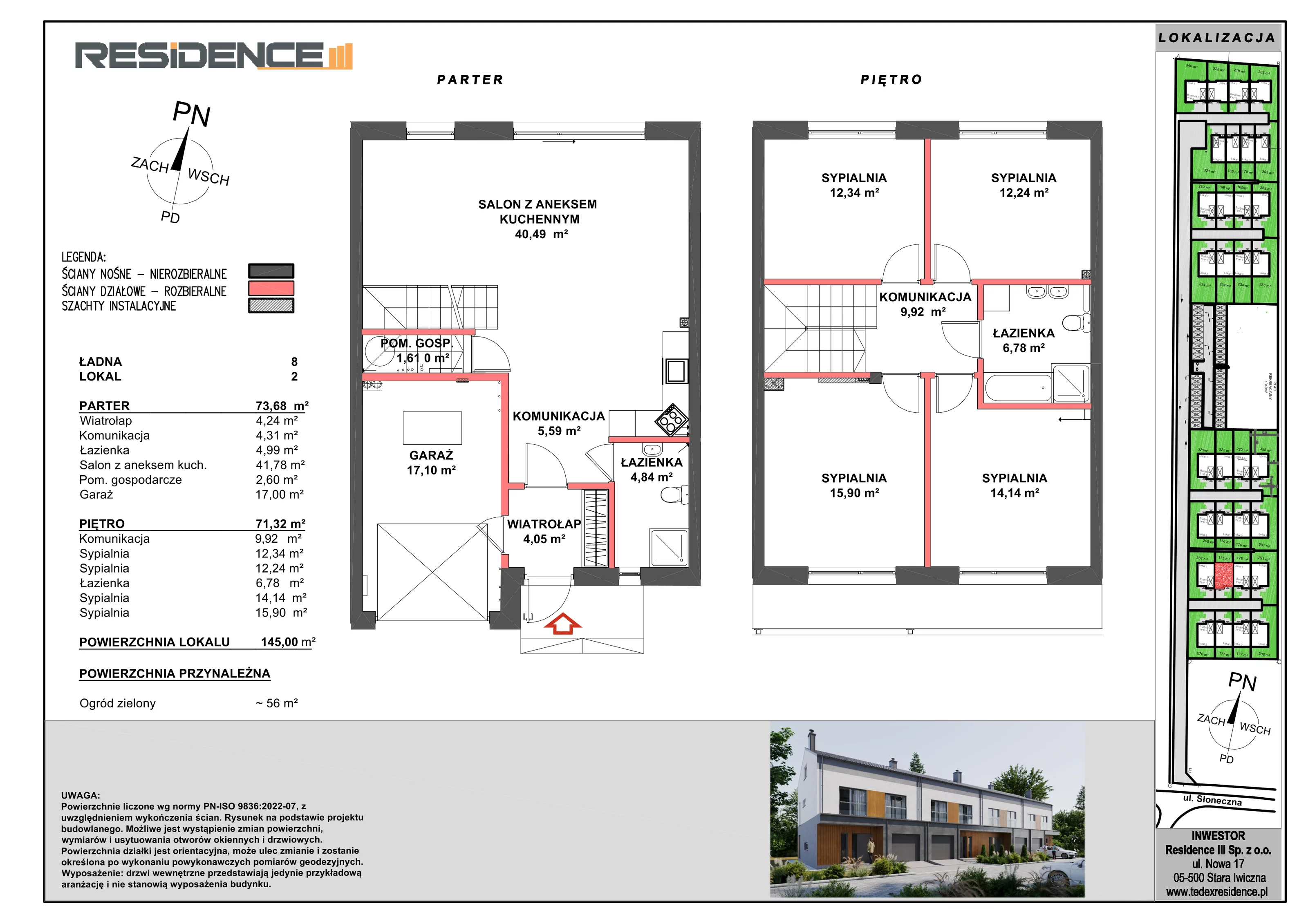 5 pokoi, mieszkanie 145,00 m², parter, oferta nr B8-L2, Apartamenty Przy Ładnej, Stara Iwiczna, ul. Ładna