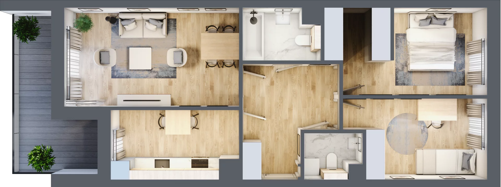 3 pokoje, mieszkanie 67,10 m², piętro 3, oferta nr A61, Warszawska 222, Mińsk Mazowiecki, ul. Warszawska 222