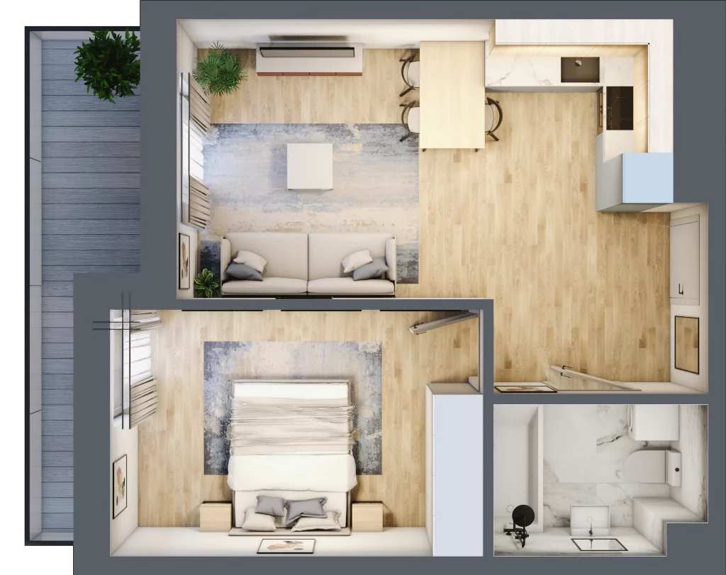 2 pokoje, mieszkanie 41,03 m², parter, oferta nr D5, Ruczaj Korso III, Kraków, Dębniki, Ruczaj, ul. Doktora Jana Piltza 23