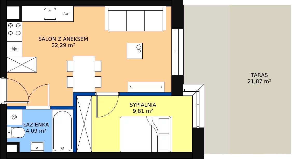 Zalety mieszkania 36.19 m², E49