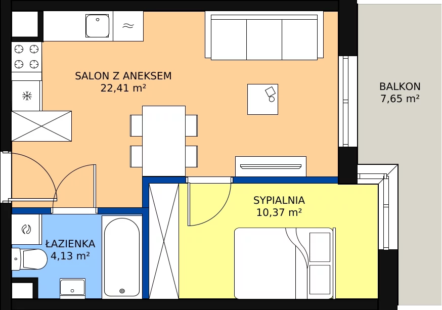 Zalety mieszkania 36.91 m², E56