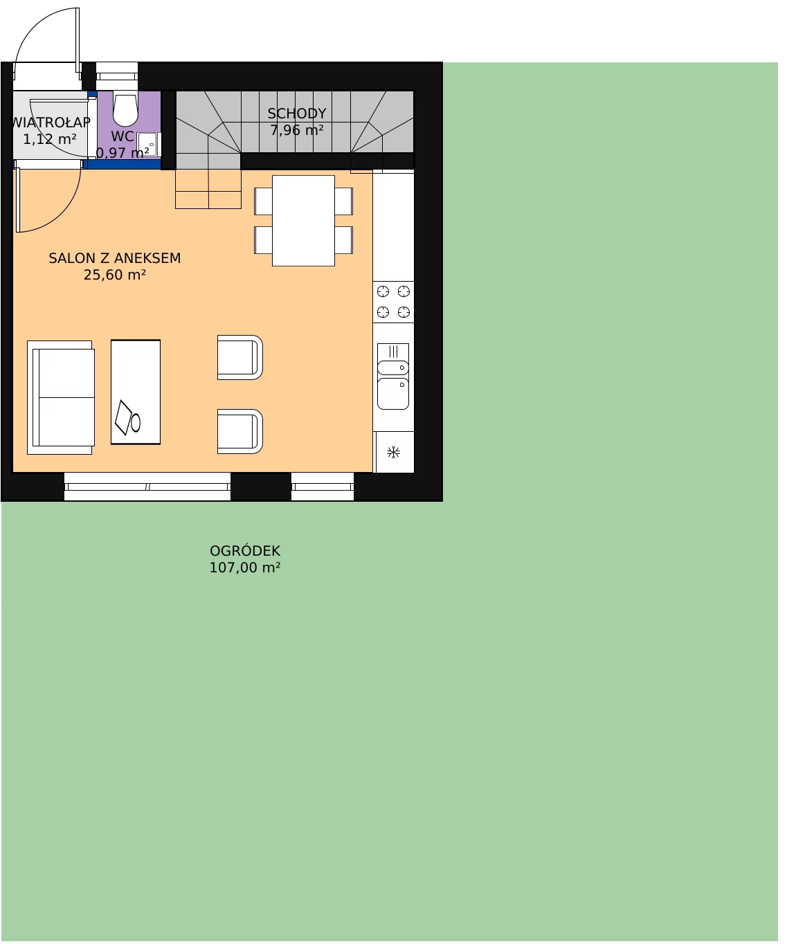 4 pokoje, mieszkanie 80,66 m², parter, oferta nr 1, Sęczkowa 73, Warszawa, Wawer, Las, ul. Sęczkowa 73