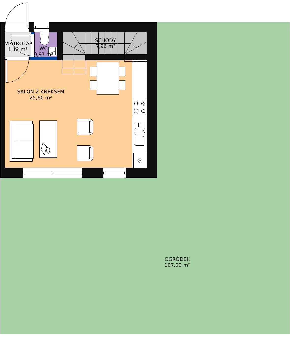 4 pokoje, mieszkanie 80,66 m², parter, oferta nr 9, Sęczkowa 73, Warszawa, Wawer, Las, ul. Sęczkowa 73