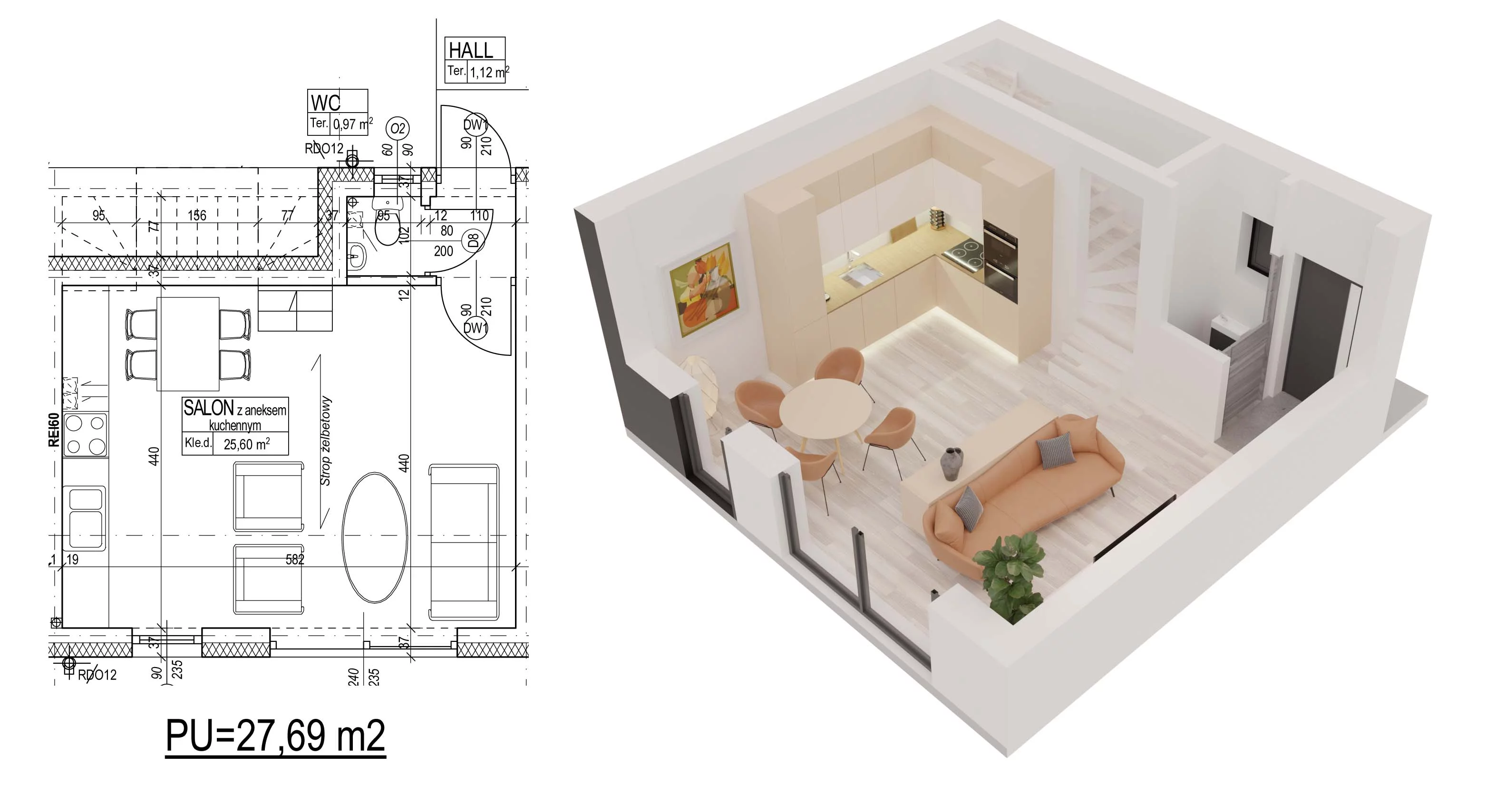 3 pokoje, mieszkanie 80,66 m², parter, oferta nr 10, Sęczkowa 73, Warszawa, Wawer, Las, ul. Sęczkowa 73