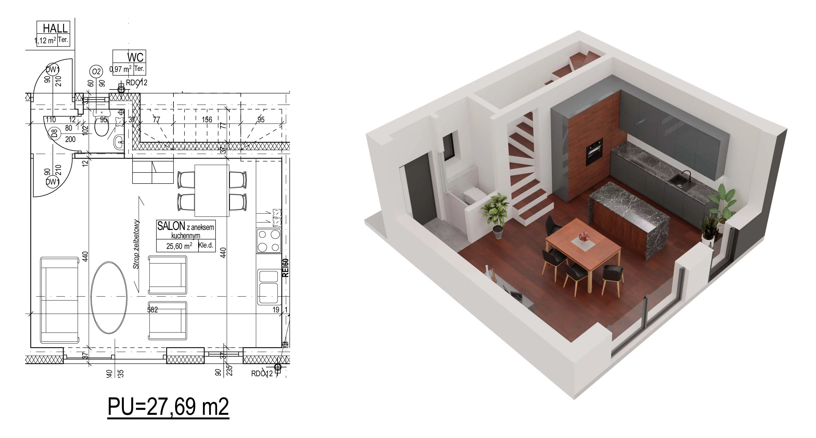 3 pokoje, mieszkanie 80,66 m², parter, oferta nr 11, Sęczkowa 73, Warszawa, Wawer, Las, ul. Sęczkowa 73