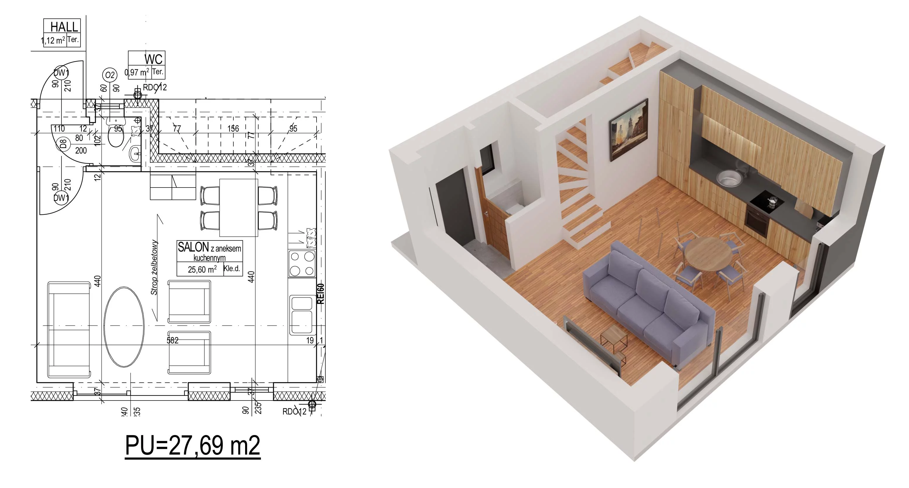 3 pokoje, mieszkanie 80,66 m², parter, oferta nr 15, Sęczkowa 73, Warszawa, Wawer, Las, ul. Sęczkowa 73