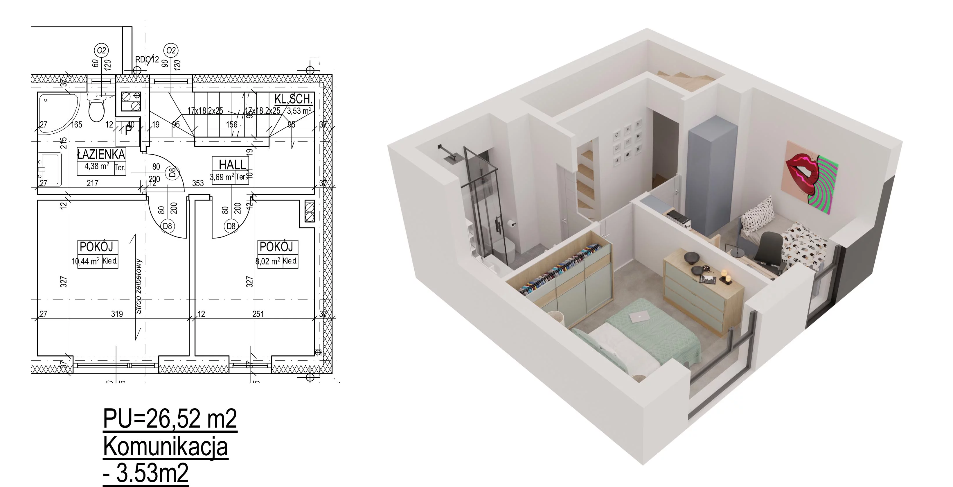 3 pokoje, mieszkanie 80,66 m², parter, oferta nr 1, Sęczkowa 73, Warszawa, Wawer, Las, ul. Sęczkowa 73