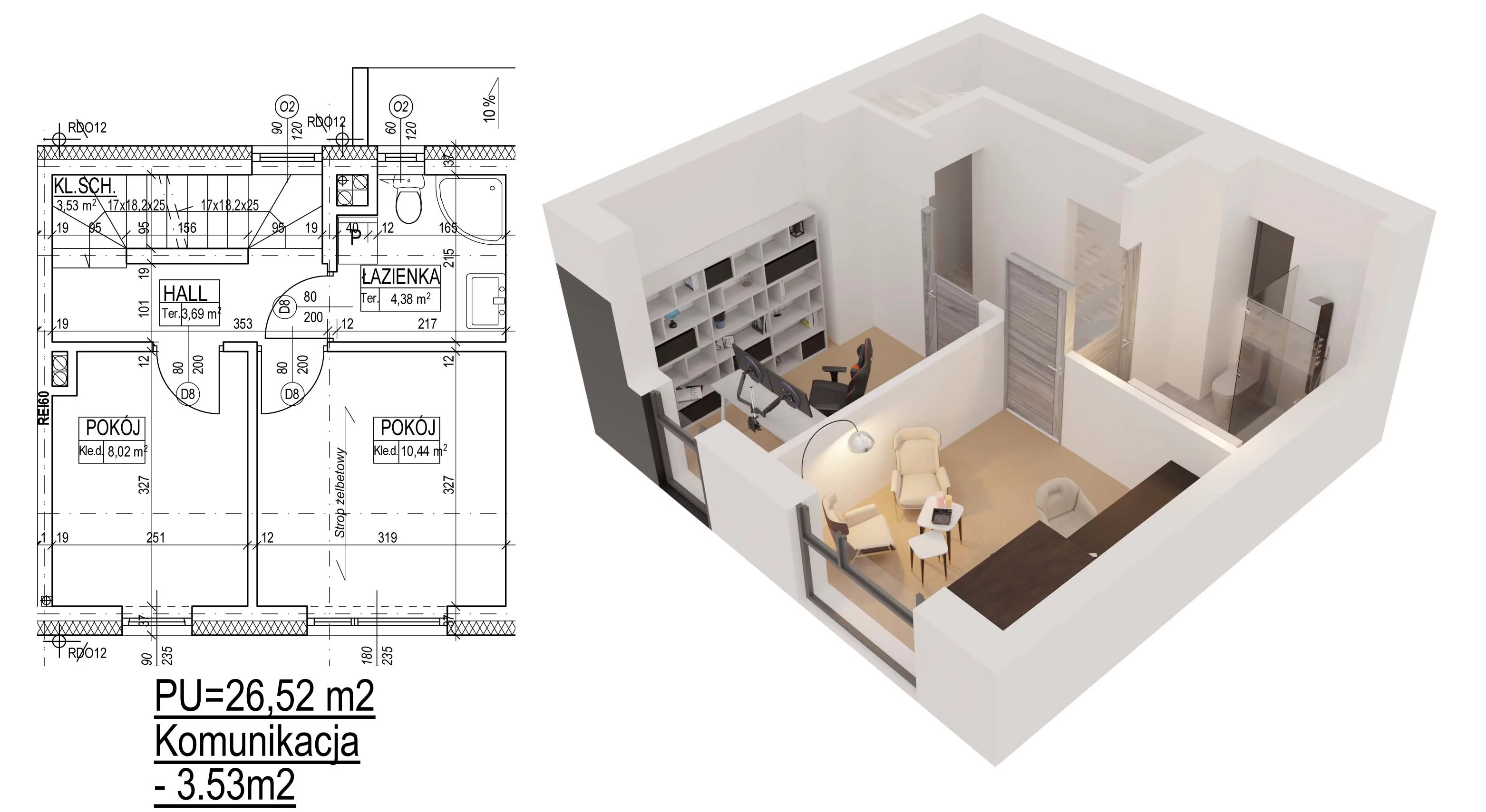 3 pokoje, mieszkanie 80,66 m², parter, oferta nr 10, Sęczkowa 73, Warszawa, Wawer, Las, ul. Sęczkowa 73