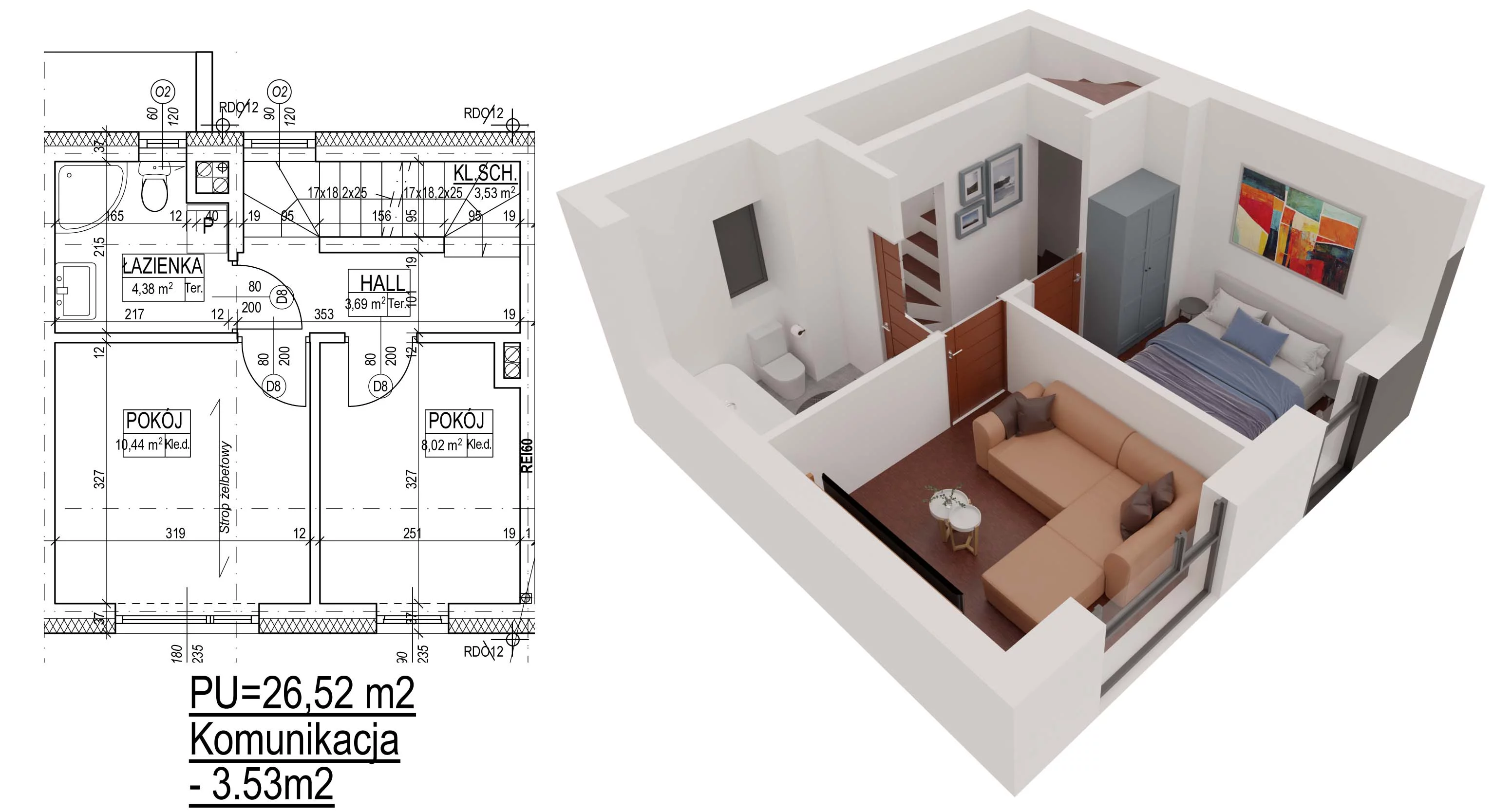 3 pokoje, mieszkanie 80,66 m², parter, oferta nr 11, Sęczkowa 73, Warszawa, Wawer, Las, ul. Sęczkowa 73