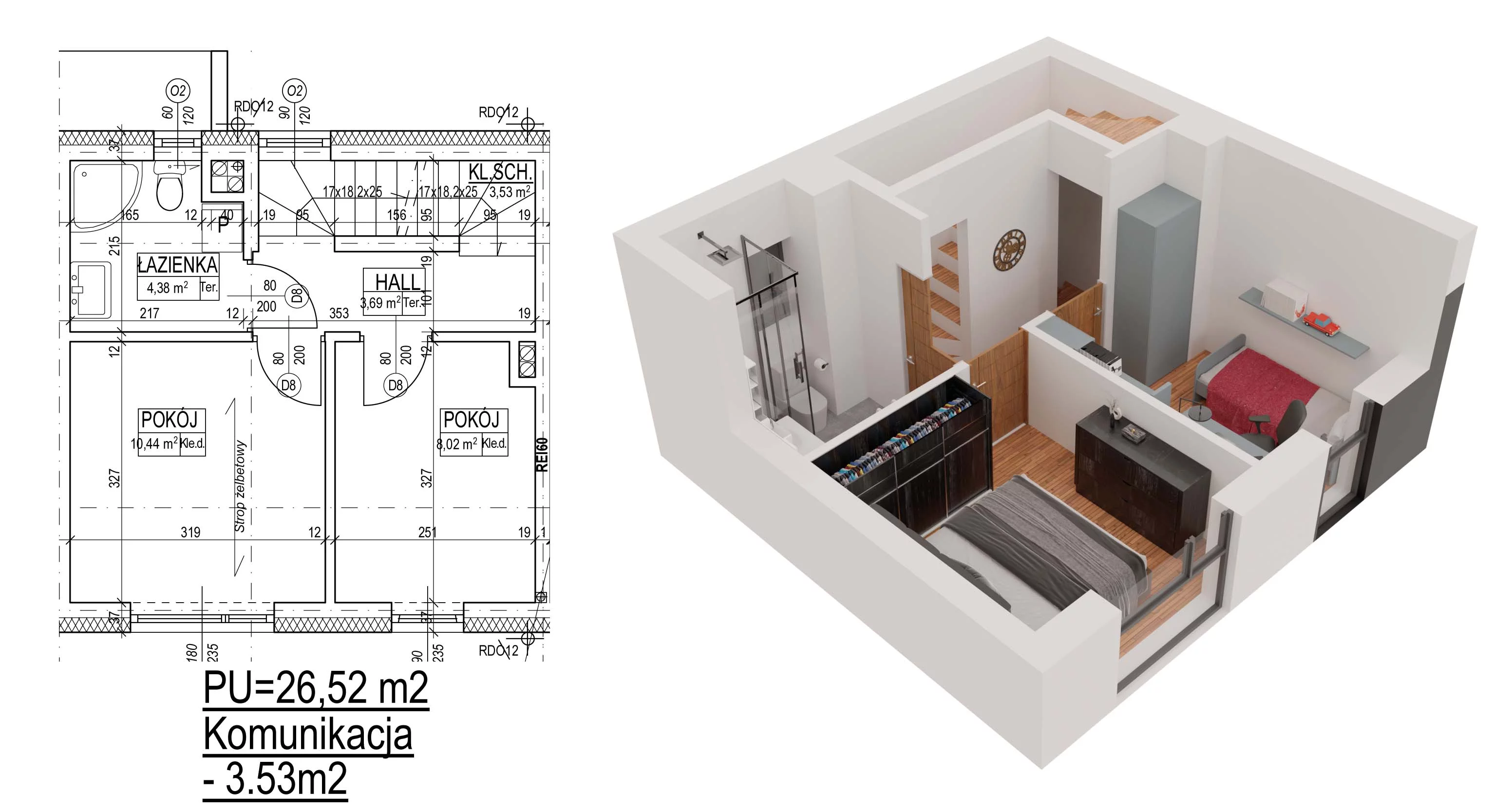 3 pokoje, mieszkanie 80,66 m², parter, oferta nr 15, Sęczkowa 73, Warszawa, Wawer, Las, ul. Sęczkowa 73