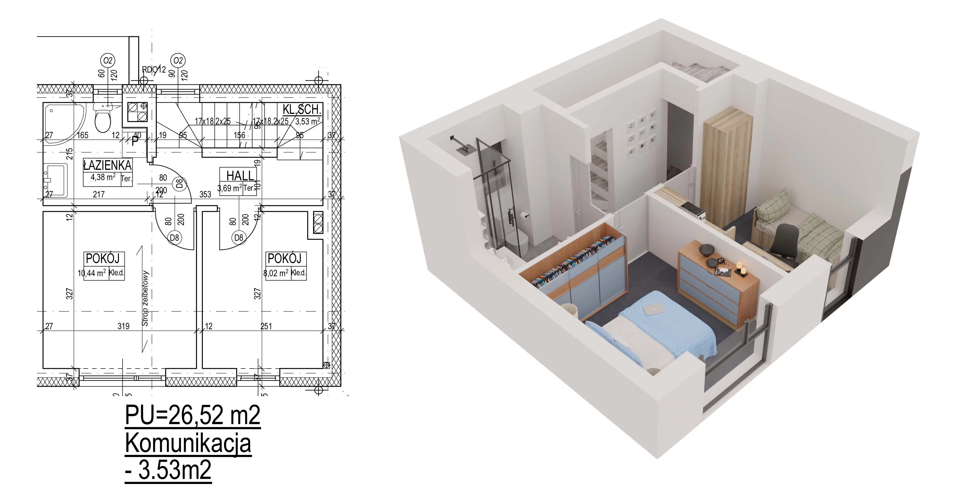 3 pokoje, mieszkanie 80,66 m², parter, oferta nr 9, Sęczkowa 73, Warszawa, Wawer, Las, ul. Sęczkowa 73