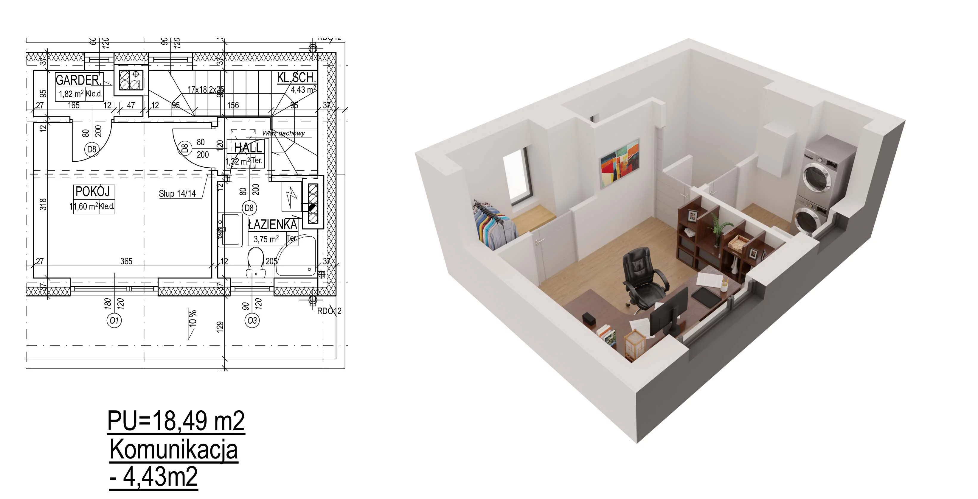 3 pokoje, mieszkanie 80,66 m², parter, oferta nr 1, Sęczkowa 73, Warszawa, Wawer, Las, ul. Sęczkowa 73