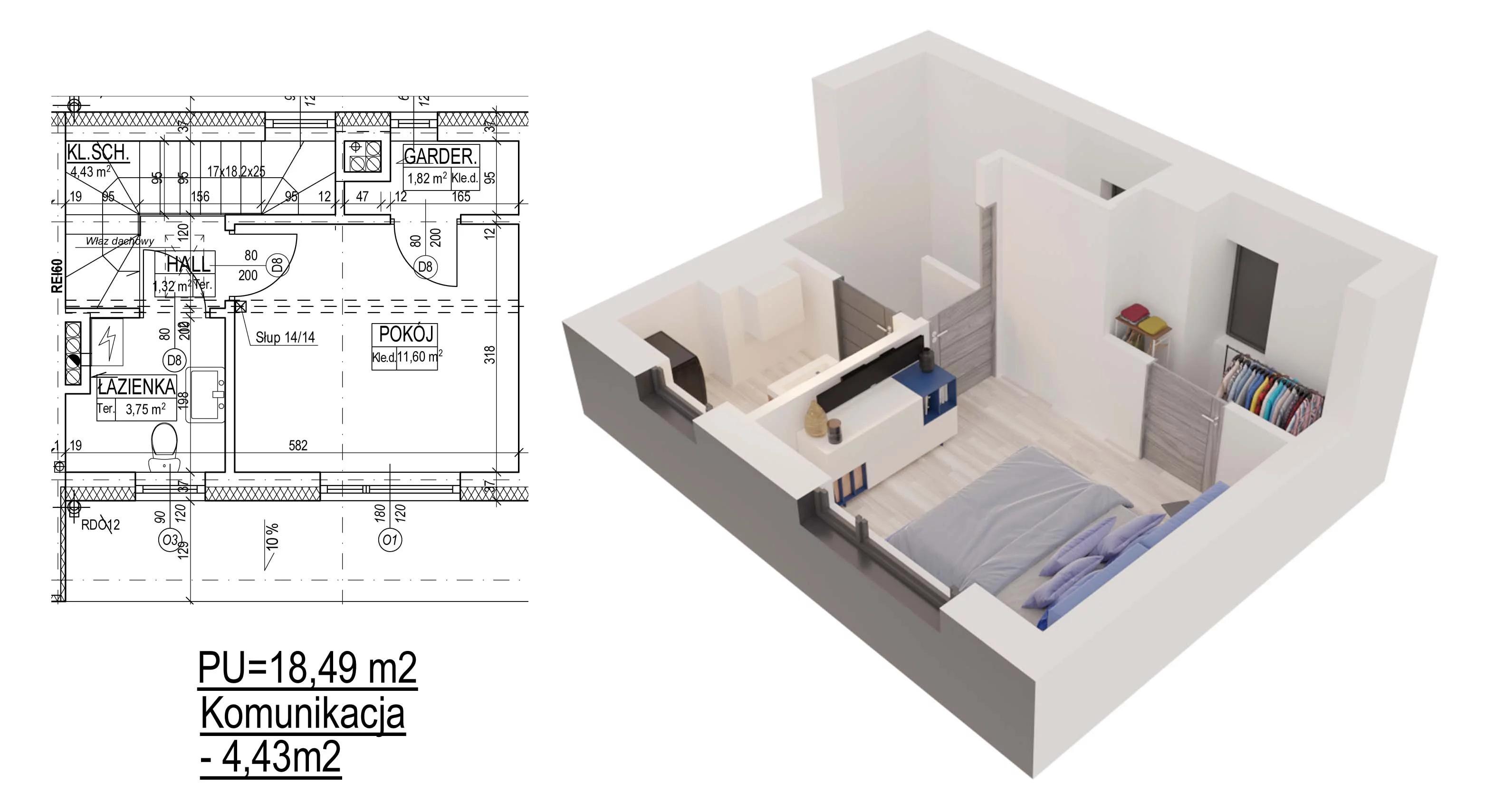 3 pokoje, mieszkanie 80,66 m², parter, oferta nr 10, Sęczkowa 73, Warszawa, Wawer, Las, ul. Sęczkowa 73