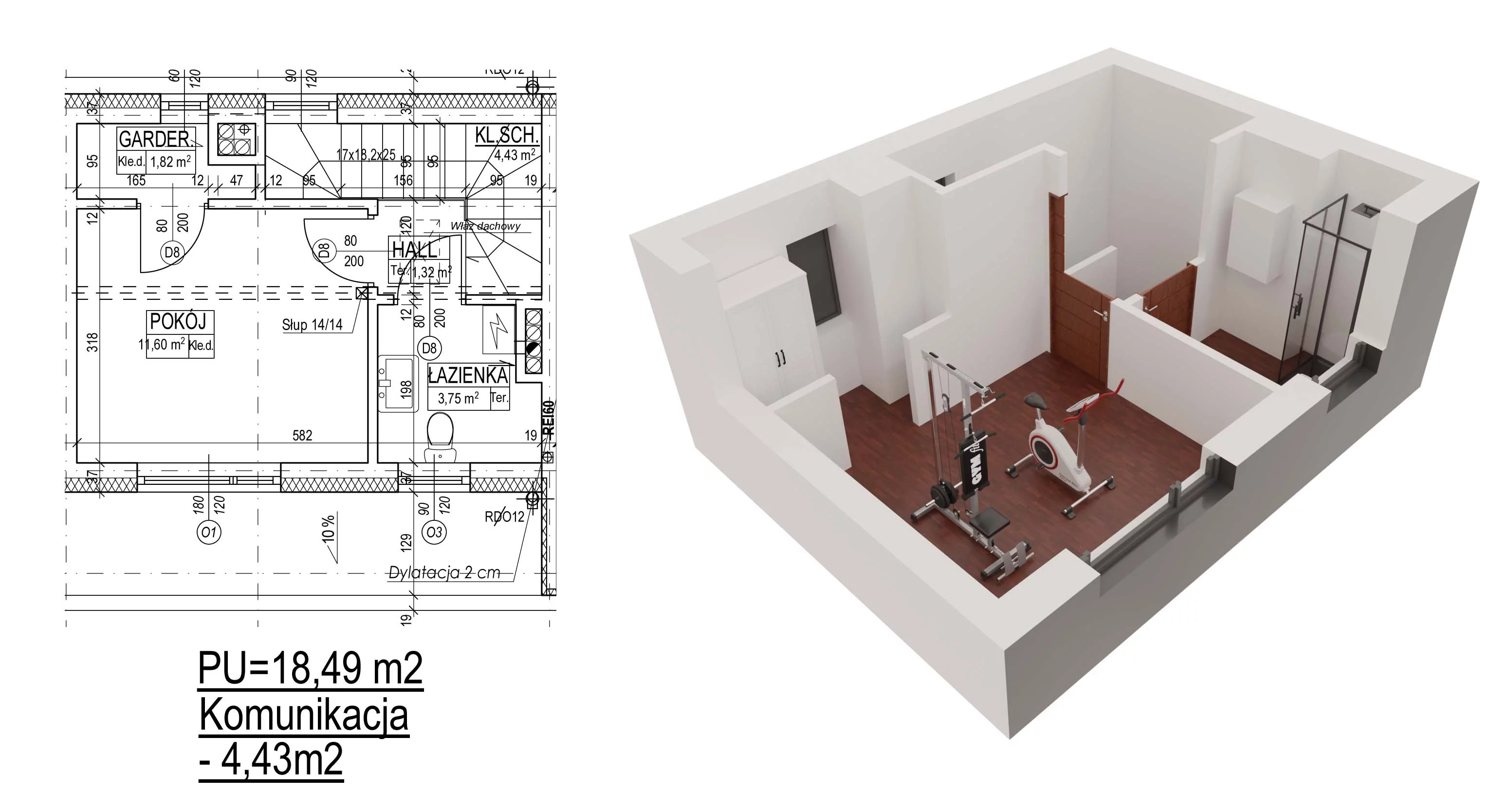 3 pokoje, mieszkanie 80,66 m², parter, oferta nr 11, Sęczkowa 73, Warszawa, Wawer, Las, ul. Sęczkowa 73