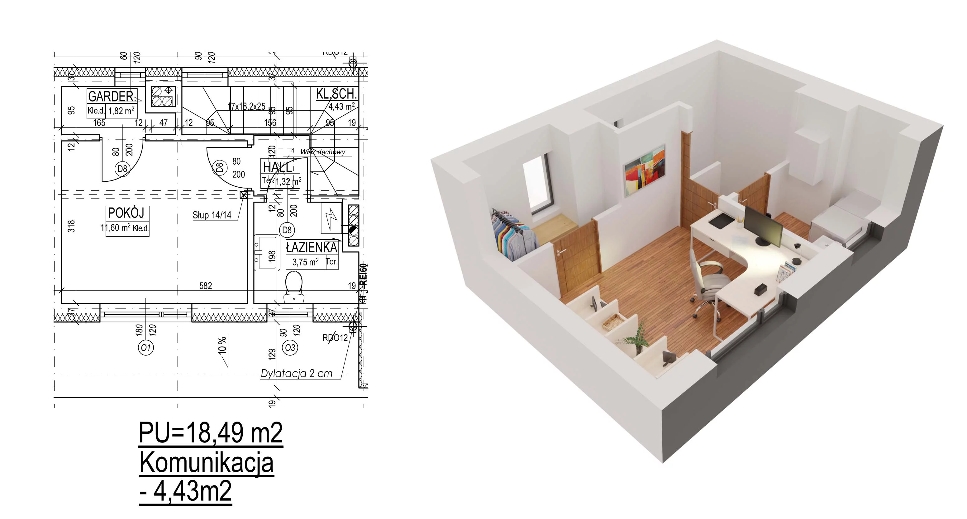 3 pokoje, mieszkanie 80,66 m², parter, oferta nr 15, Sęczkowa 73, Warszawa, Wawer, Las, ul. Sęczkowa 73