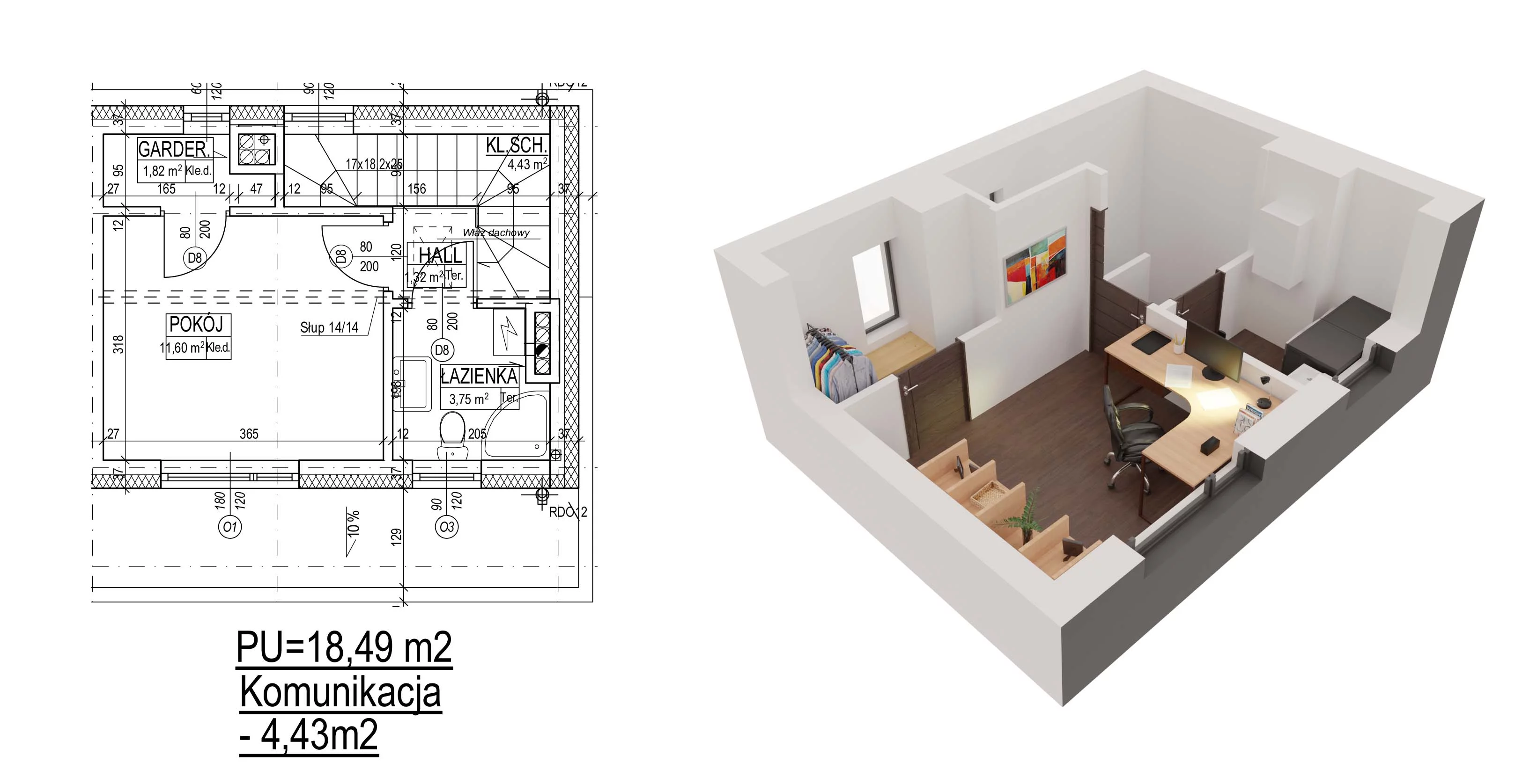 3 pokoje, mieszkanie 80,66 m², parter, oferta nr 5, Sęczkowa 73, Warszawa, Wawer, Las, ul. Sęczkowa 73