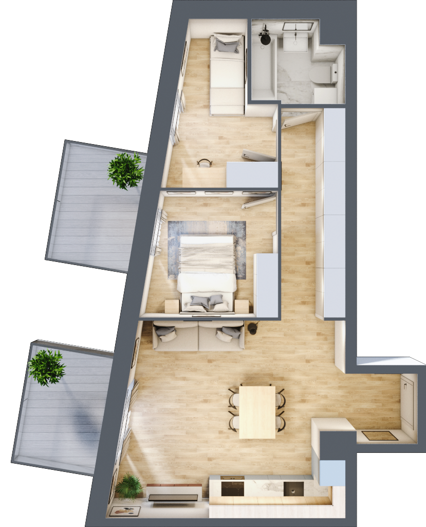 Apartament 54,94 m², piętro 3, oferta nr C.3.07, Aroma Park Lofty, Warszawa, Białołęka, Henryków, ul. Dziatwy