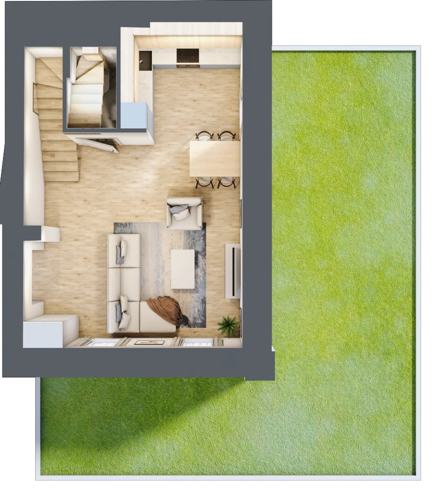 3 pokoje, mieszkanie 69,13 m², parter, oferta nr C3.0.03, Aroma Park Lofty, Warszawa, Białołęka, Henryków, ul. Dziatwy
