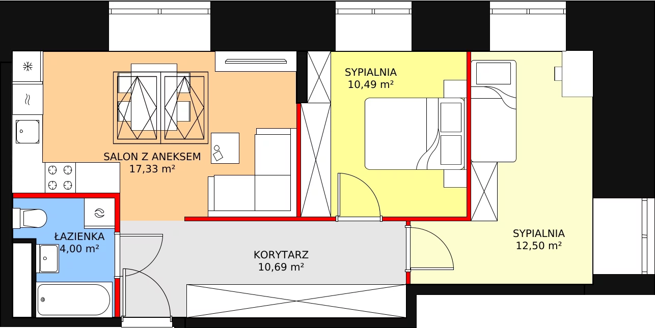 Apartament 55,01 m², piętro 4, oferta nr E.1.4.01, Aroma Park Lofty, Warszawa, Białołęka, Henryków, ul. Dziatwy